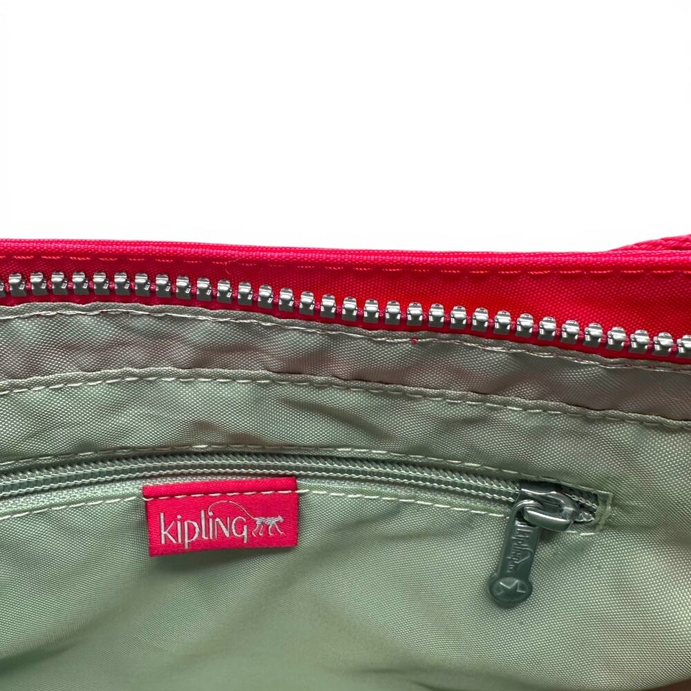Kipling Medium Syro Canvas Crossbody Bag Hot Pink Nylon Travel Purse HB3819-688 - Picture 7 of 13